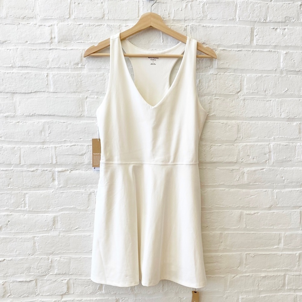 Reformation || Bella Ecomove Active‎ Dress White Large NWT